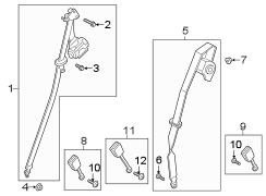 Image of Seat Belt Receptacle image for your 2024 Ford Expedition   