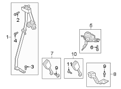 Image of Seat Belt Receptacle image for your 2020 Ford Expedition   