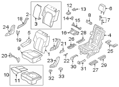 Image of Seat Cushion Pad (Rear) image for your 2012 Ford F-150 3.7L V6 FLEX A/T 4WD XL Crew Cab Pickup Fleetside 