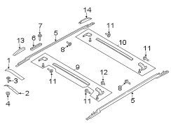 Image of Roof Luggage Carrier Side Rail image for your 1987 Ford Bronco   