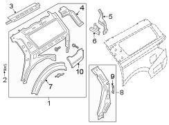 Image of Body D-Pillar (Rear) image for your 2021 Ford Expedition   