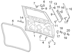 Image of Liftgate Lift Support image for your 2010 Ford Focus   