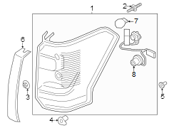 Image of Tail Light Nut image for your 2019 Ford Expedition 3.5L EcoBoost V6 A/T 4WD Max Limited Sport Utility 