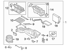 Image of HVAC Air Inlet Housing image for your 2017 Ford F-150   