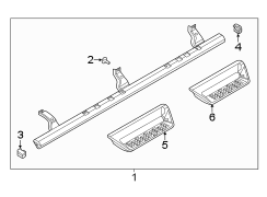 Image of Running Board End Cap (Front, Rear) image for your 2003 Ford F-150  XLT Standard Cab Pickup Fleetside 