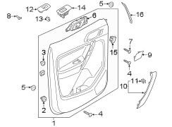 Image of Door Trim Molding (Upper, Lower) image for your 2005 Ford Ranger   