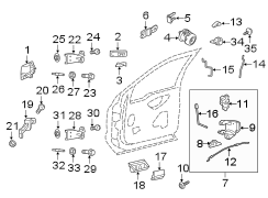 Image of Door Latch Assembly image for your 2000 Ford F-350 Super Duty 5.4L Triton V8 M/T 4WD Lariat Cab & Chassis Fleetside 