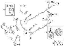 Image of Power Steering Pressure Hose image for your Ford F-250 Super Duty  