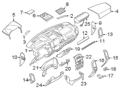 Image of Instrument Panel Bezel image for your 2019 Ford F-150  Limited Crew Cab Pickup Fleetside 