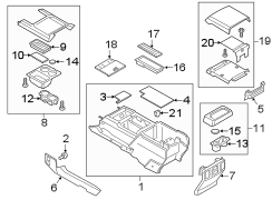 Image of Console Trim Panel (Rear, Upper) image for your 2004 Ford F-150   