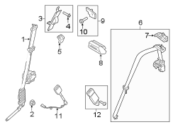 Image of Seat Belt Lap and Shoulder Belt (Rear) image for your 2013 Ford Fusion   