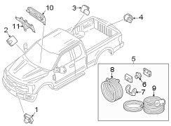 Image of Park Assist Camera Wiring Harness image for your 2001 Ford F-150   