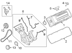 Image of Engine Valve Cover image for your 2013 Ford Police Interceptor Utility 3.7L V6 A/T FWD Base Sport Utility 