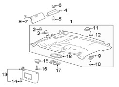 Image of Sun Visor Holder image for your 2006 Ford F-150 4.6L Triton V8 M/T 4WD XL Standard Cab Pickup Fleetside 