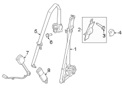 Image of Seat Belt Lap and Shoulder Belt (Rear) image for your 2023 Ford Escape   