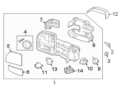 Image of Door Mirror Cover (Lower) image for your 2020 Ford F-150 5.0L V8 FLEX A/T RWD King Ranch Crew Cab Pickup Fleetside 