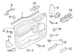 Image of Door Interior Trim Panel image for your 1999 Ford F-350 Super Duty   