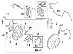 Image of Disc Brake Caliper image for your 2014 Ford F-150 3.7L V6 LPG A/T 4WD XLT Crew Cab Pickup Fleetside 