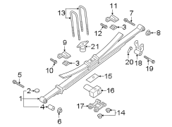 Image of Leaf Spring Bumper image for your 2024 Ford F-150  King Ranch Crew Cab Pickup Fleetside 