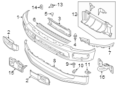 Image of Bumper Face Bar (Front) image for your 2016 Ford F-150 3.5L Duratec V6 FLEX A/T 4WD XLT Crew Cab Pickup Fleetside 