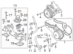 Image of Engine Coolant Pipe O-Ring image for your 2019 Ford F-250 Super Duty  XLT Crew Cab Pickup 