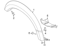 Image of Molding. (Rear, Upper, Lower). Fender Molding. Mud Flap. image for your 2015 Ford F-150  Platinum Crew Cab Pickup Fleetside 