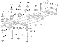 Image of Body Mount Cushion Nut (Lower) image for your 2018 Ford F-350 Super Duty   