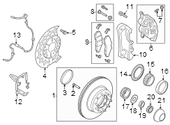 Image of Disc Brake Pad Set (Front) image for your 2014 Ford F-150 3.7L V6 CNG A/T 4WD XL Standard Cab Pickup Fleetside 