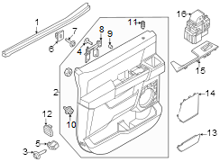 Image of Door Interior Trim Panel Cap image for your 2010 Ford E-150   