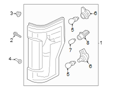 Image of Tail Light Assembly (Rear) image for your 2009 Ford Focus   