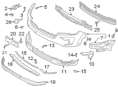 Image of Bumper Cover (Front, Upper) image for your Lincoln MKZ  