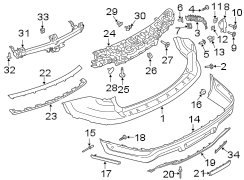 Image of Bumper Impact Absorber (Rear) image for your 2019 Lincoln MKZ   