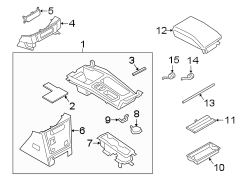 Image of Console Mat image for your Ford Explorer  