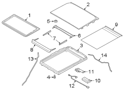 Image of Sunroof Molding image for your 2000 Ford F-150   