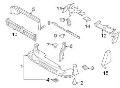 Image of Radiator Support Air Deflector (Front, Lower) image for your 1999 Ford F-150   