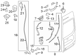 Image of Door Latch Assembly (Upper) image for your 2016 Ford E-350 Super Duty   