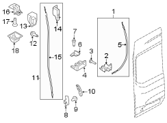 Image of Door Latch Assembly (Upper) image for your 2019 Ford E-350 Super Duty   