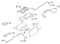 Image of GPS Navigation Control Module Bracket image for your 2012 Ford F-250 Super Duty 6.2L V8 FLEX A/T RWD XLT Extended Cab Pickup 