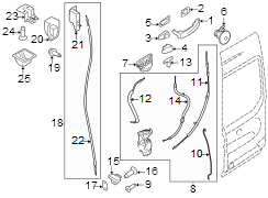 Image of Door Latch Assembly (Upper) image for your Ford Edge  