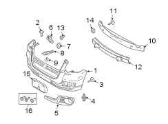 FRONT BUMPER. BUMPER & COMPONENTS. (1/1)