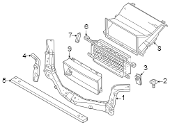 Image of Radiator Support Tie Bar Bracket image for your 2014 Ford F-150 6.2L V8 A/T RWD FX2 Standard Cab Pickup Fleetside 