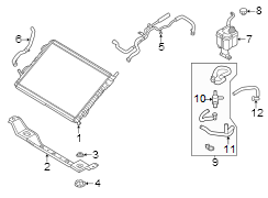 Image of Drive Motor Inverter Radiator Hose image for your Ford F-150 Lightning  