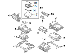 Image of Hybrid Voltage Converter Bracket (Rear) image for your 2012 Ford F-250 Super Duty 6.2L V8 FLEX A/T RWD XLT Extended Cab Pickup 