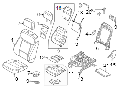 Image of Seat Lumbar Support Cushion (Front, Lower) image for your 1999 Ford F-150   