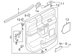 Image of Door Interior Trim Panel (Rear, Lower) image for your 1992 Ford Bronco   