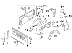 Image of Wheel Housing Bracket (Rear) image for your 2002 Ford E-450 Econoline Super Duty   