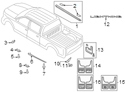 Image of Mud Flap (Rear) image for your 2014 Ford Special Service Police Sedan   