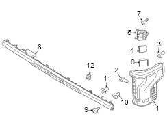 Image of Blind Spot Detection System Warning Sensor Bracket image for your Ford F-150 Lightning  