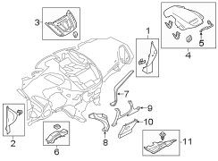 Image of Instrument Panel Molding (Front, Lower) image for your 2013 Ford F-150 6.2L V8 A/T 4WD FX4 Crew Cab Pickup Fleetside 