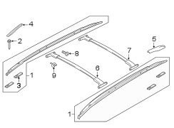 Image of Roof Luggage Carrier Side Rail Cap image for your 1985 Ford Bronco   